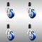 Service Caster 3 Inch 316SS Blue Polyurethane Swivel 1-1/2 Inch Expanding Stem Caster Set SCC SCC-SS316EX20S314-PPUB-BLUE-112-4 - alternate 4